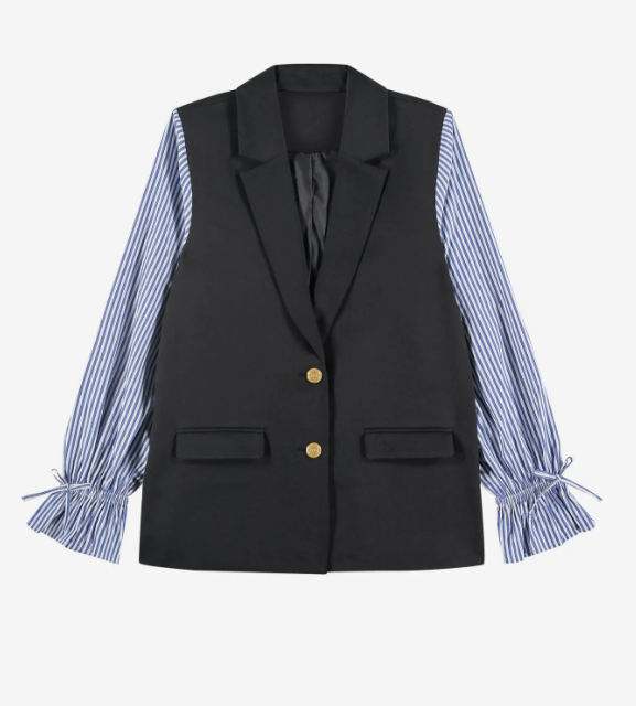 Nik&Nik zomer blazer meisjes - zwart - Aava afbeelding