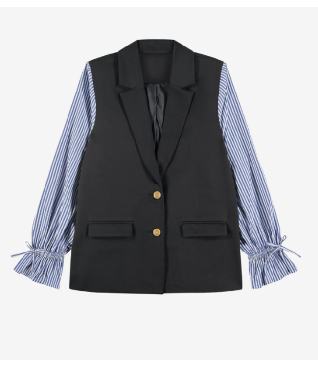 Nik&Nik zomer blazer meisjes - zwart - Aava