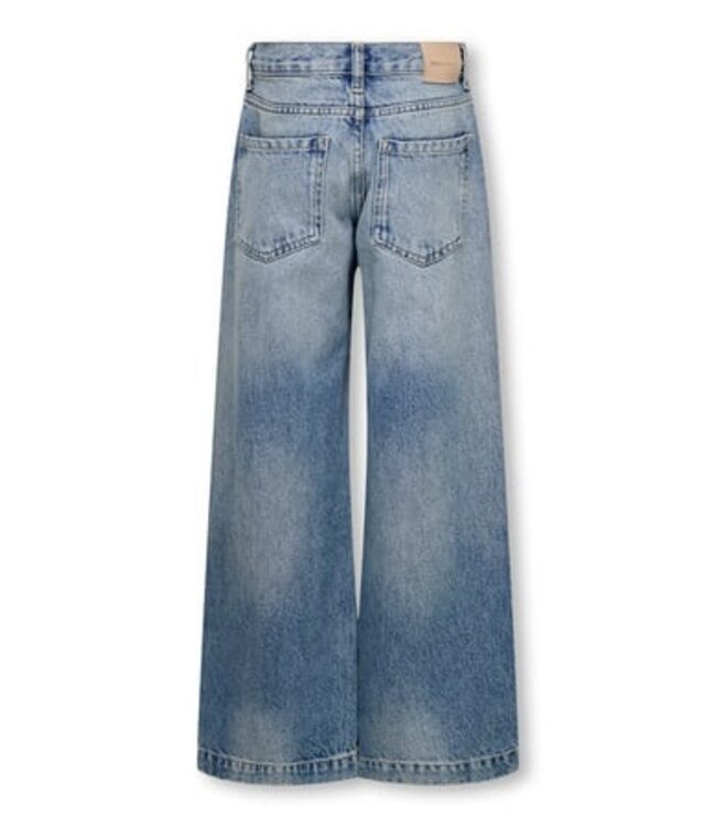 Kids ONLY winter jeansbroek meisjes - blauw - KogBroome - wide leg fit