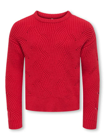 Kids ONLY winter sweater meisjes - rood - KogKatia - regular fit afbeelding