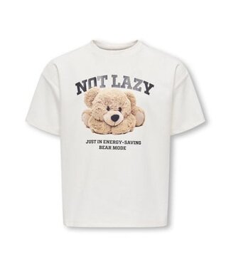 Kids ONLY winter top meisjes - wit - KogBillie - regular fit, korte mouw