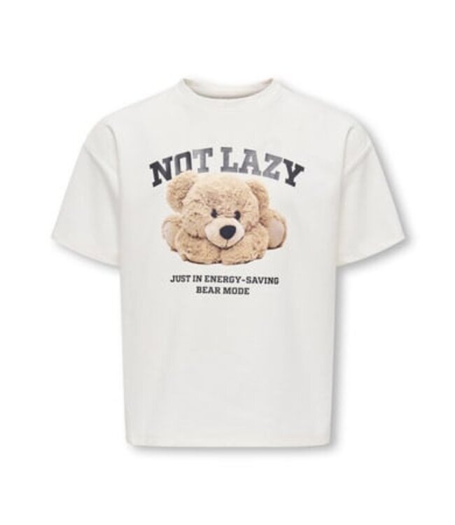 Kids ONLY winter top meisjes - wit - KogBillie - regular fit, korte mouw