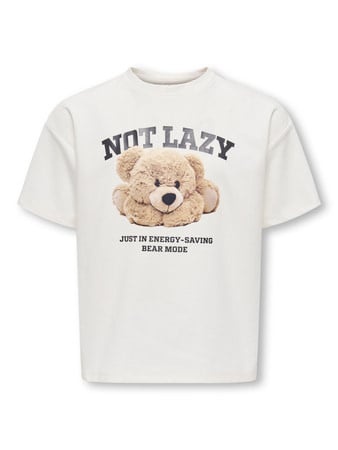 Kids ONLY winter top meisjes - wit - KogBillie - regular fit, korte mouw afbeelding