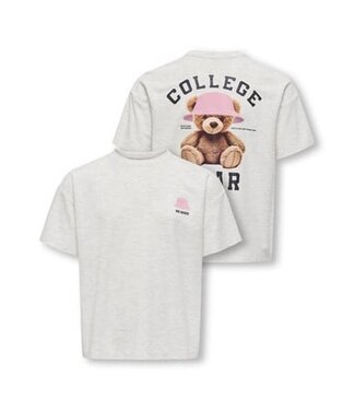 Kids ONLY winter top meisjes - grijs - KogBillie - regular fit, korte mouw