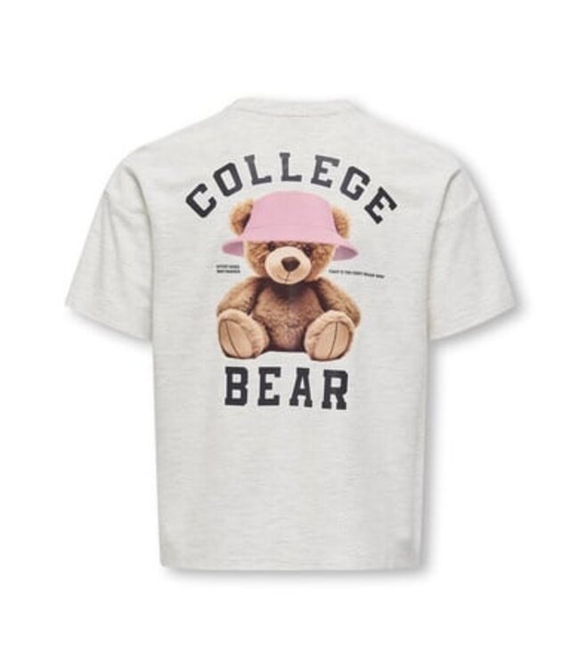 Kids ONLY winter top meisjes - grijs - KogBillie - regular fit, korte mouw