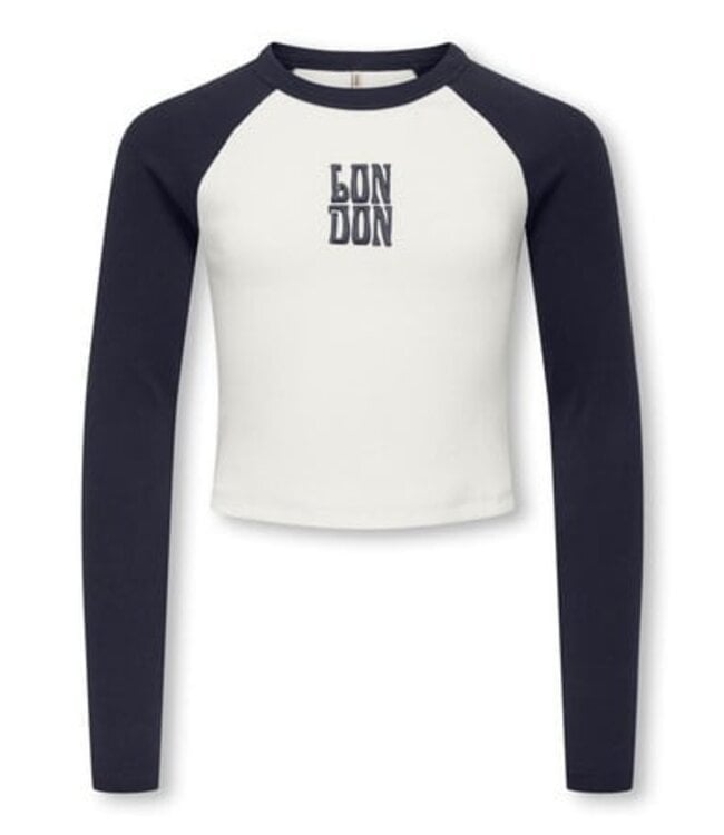 Kids ONLY winter top meisjes - wit - KogBina - slim fit, longsleeve