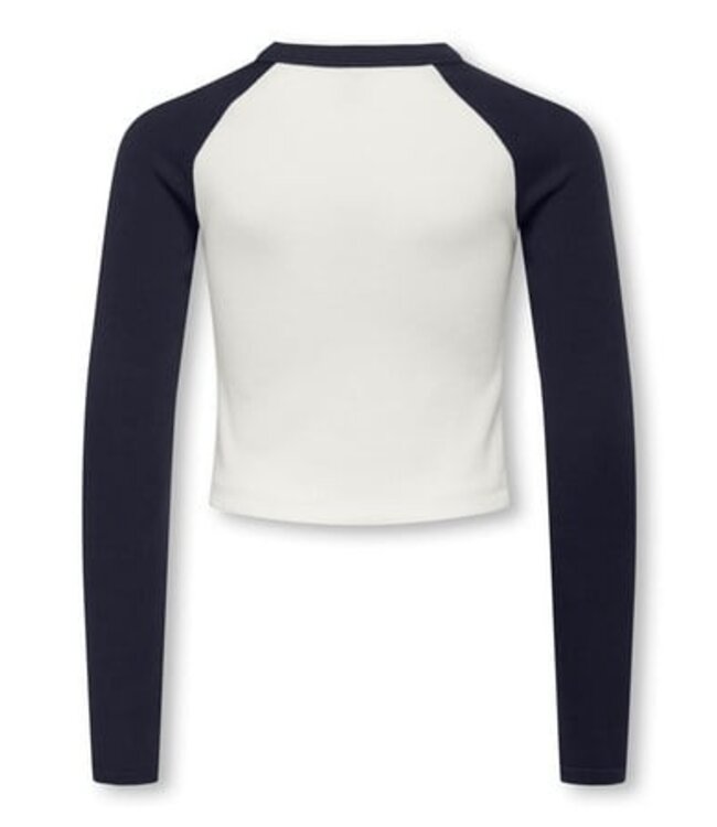 Kids ONLY winter top meisjes - wit - KogBina - slim fit, longsleeve