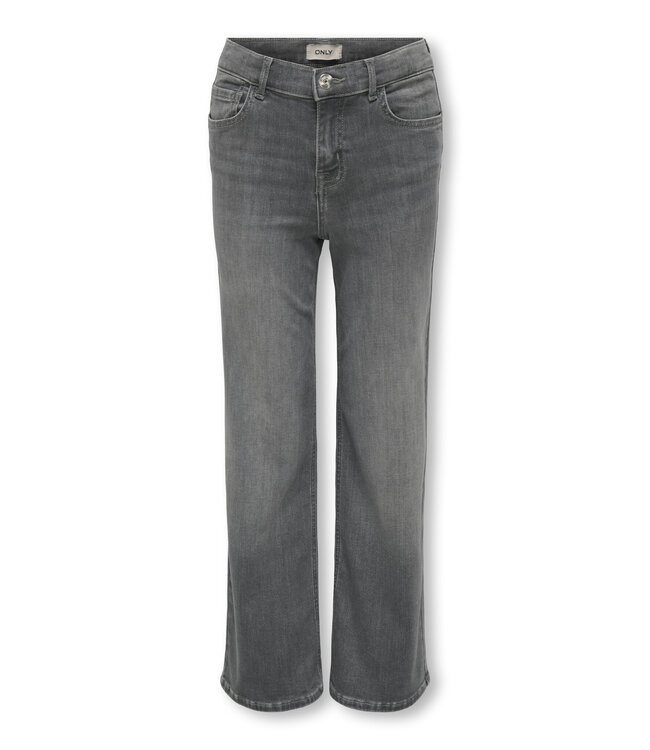Kids ONLY winter jeansbroek meisjes - grijs - KogMadison - wide leg fit