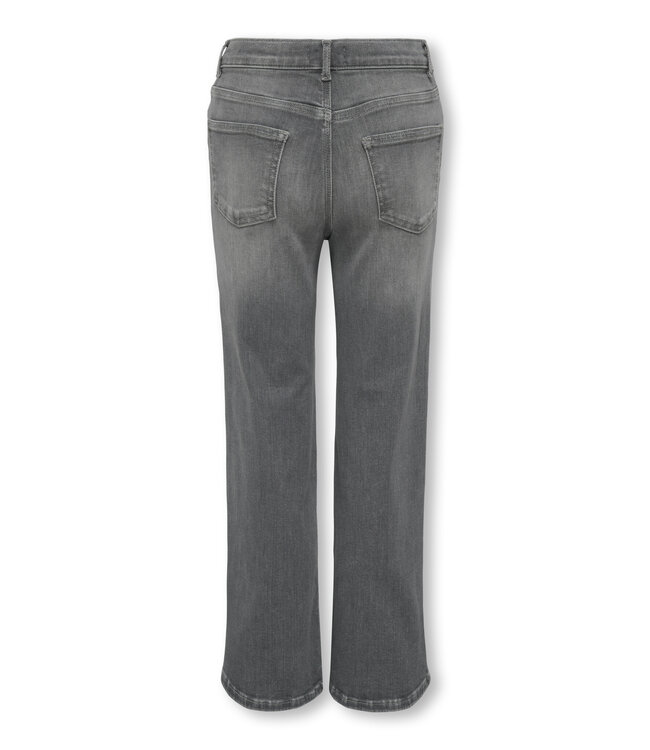 Kids ONLY winter jeansbroek meisjes - grijs - KogMadison - wide leg fit