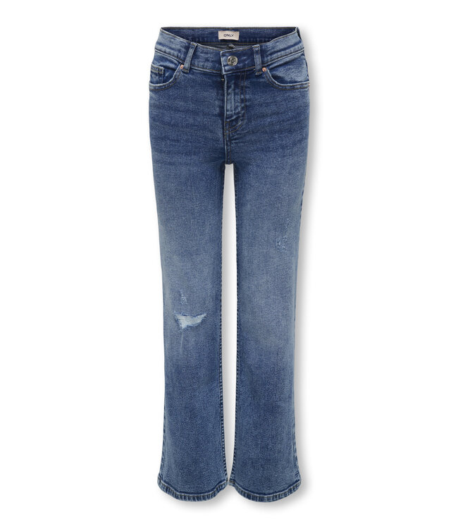 Kids ONLY winter jeansbroek meisjes - blauw - KogJuicy - wide leg fit