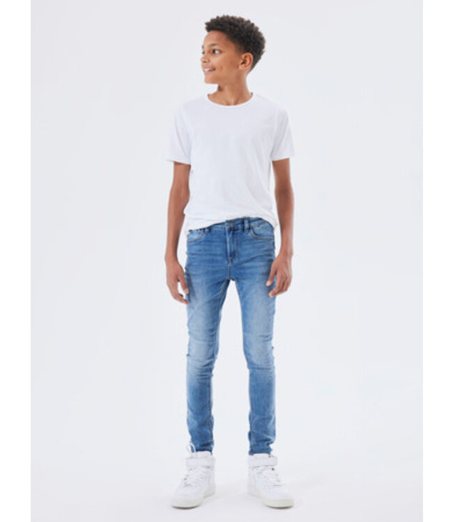 Name it winter jeansbroek jongens - blauw - skinny fit - NkmPete