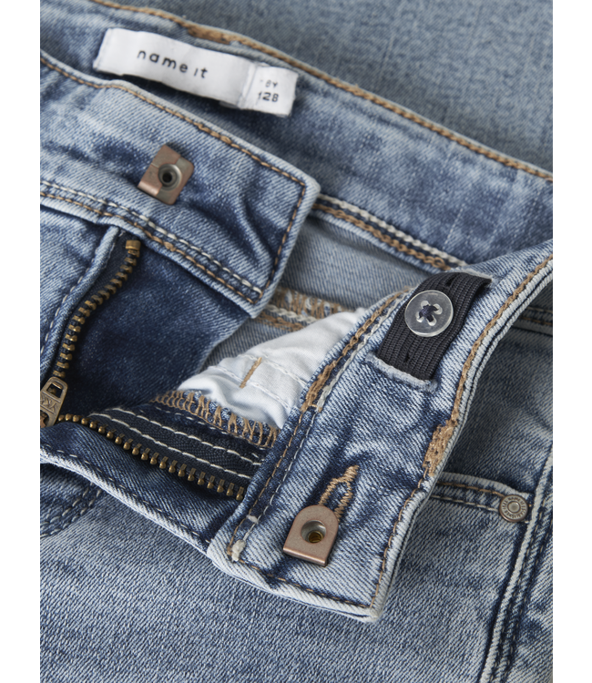 Name it winter jeansbroek meisjes - blauw - bootcut fit - NkfPolly