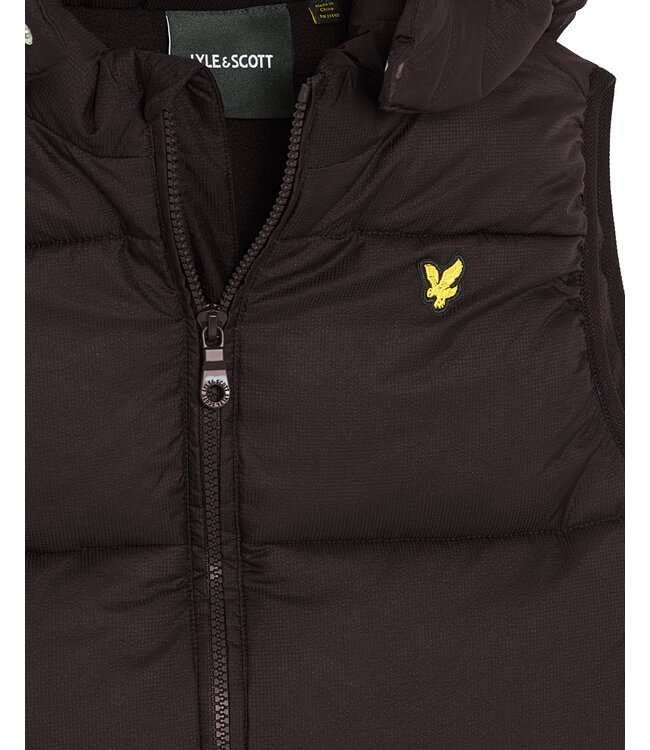 Lyle & Scott winter gilet jongens - zwart - gewatteerd