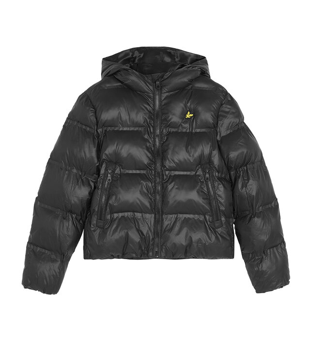 Lyle & Scott winter winterjas jongens - zwart - puffer, cropped