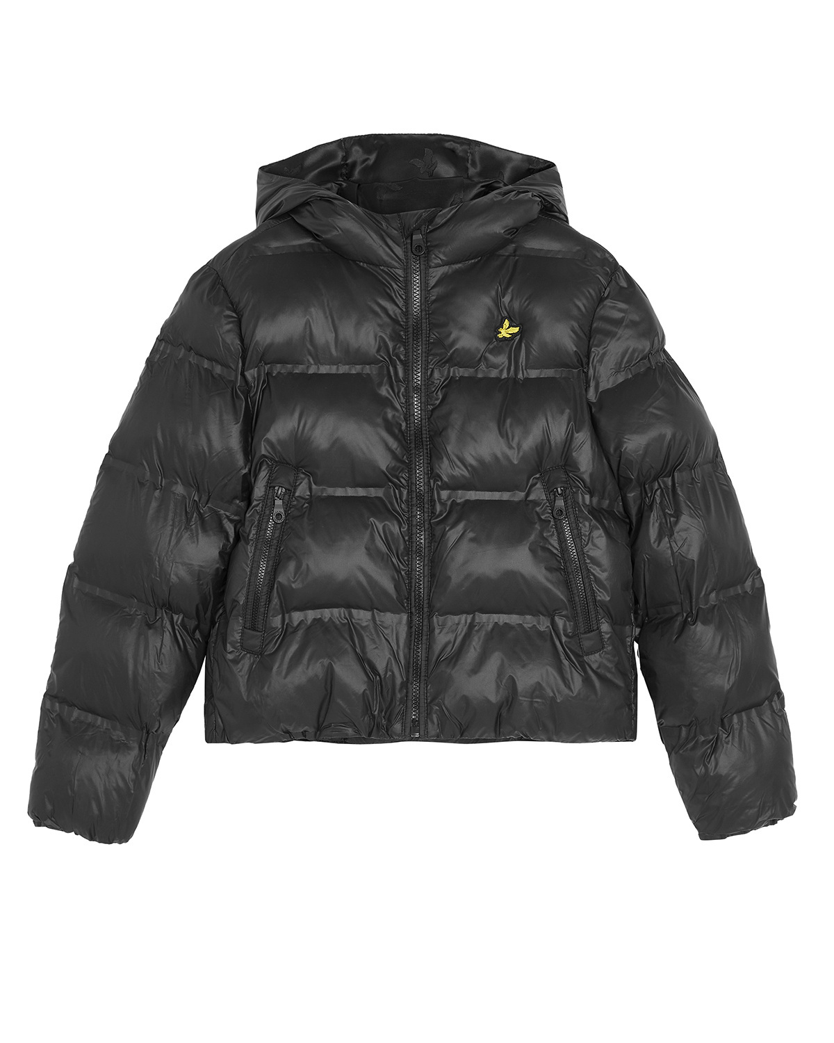 Lyle & Scott winter winterjas jongens - zwart - puffer, cropped afbeelding