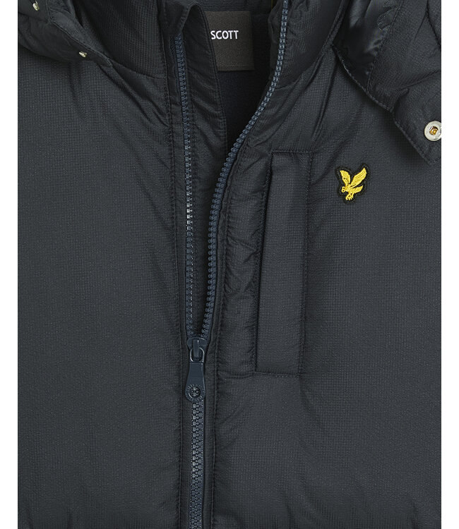 Lyle & Scott winter winterjas jongens - donker navy blauw - puffer, gewatteerd