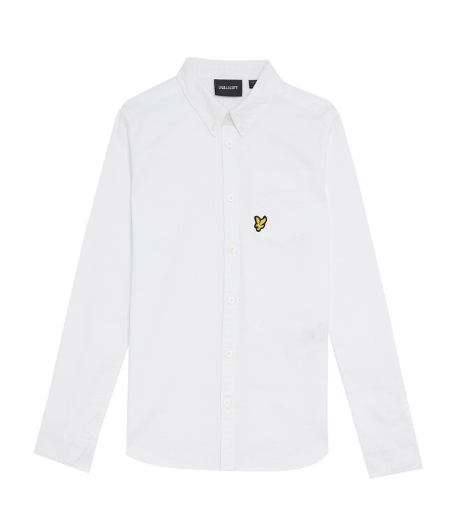 Lyle & Scott winter oxford blouse jongens - wit