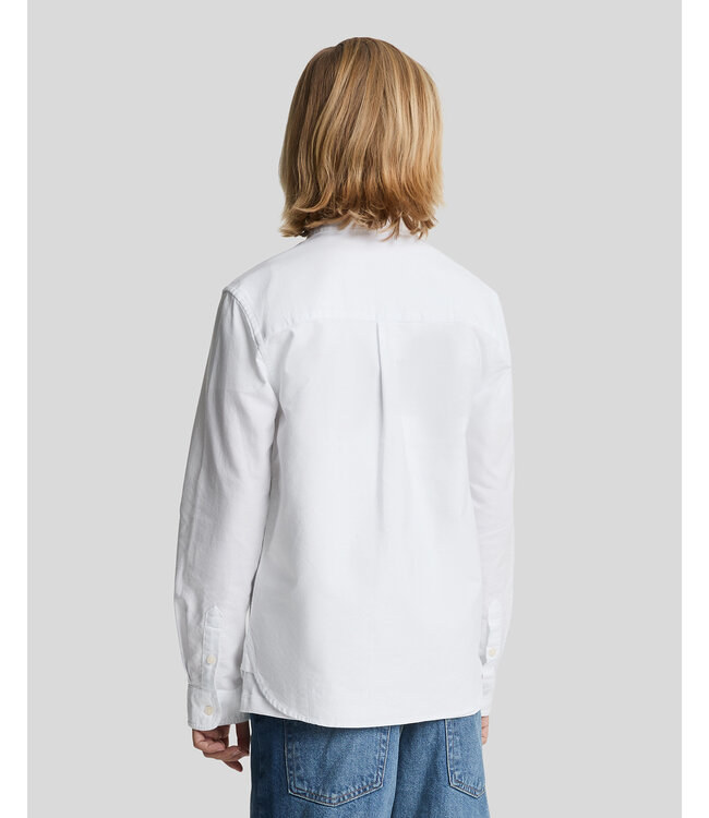 Lyle & Scott winter oxford blouse jongens - wit