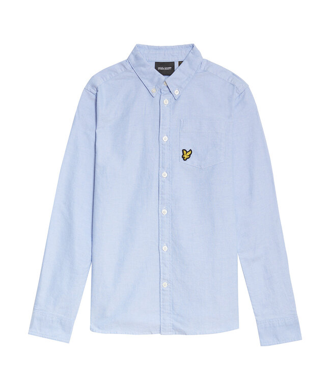 Lyle & Scott winter oxford shirt jongens - blauw