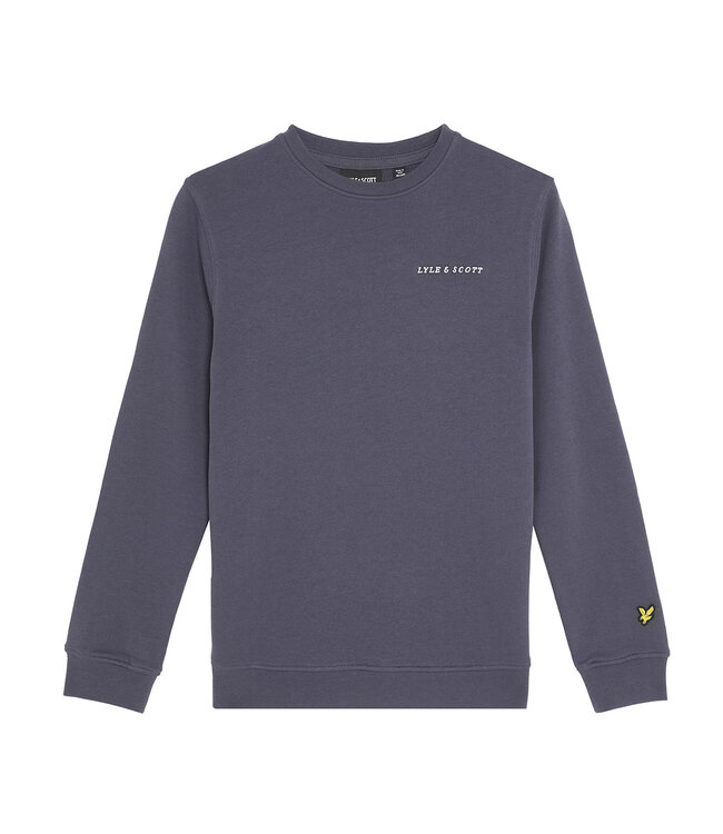 Lyle & Scott winter sweater jongens - donker blauw - Script