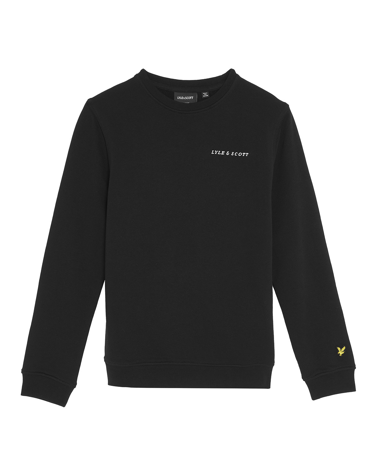 Lyle & Scott winter sweater jongens - zwart - Script afbeelding