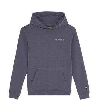 Lyle & Scott winter hoodie jongens - donker blauw - Script - geborduurd