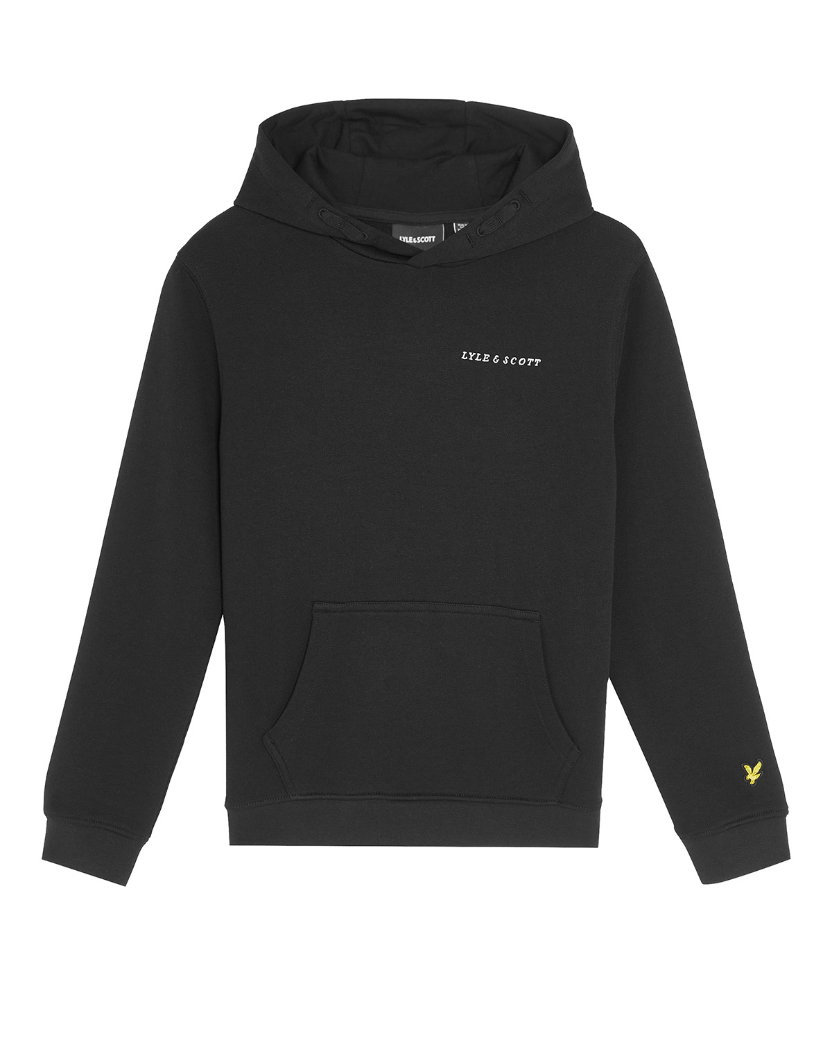 Lyle & Scott winter hoodie jongens - zwart - Script - geborduurd afbeelding