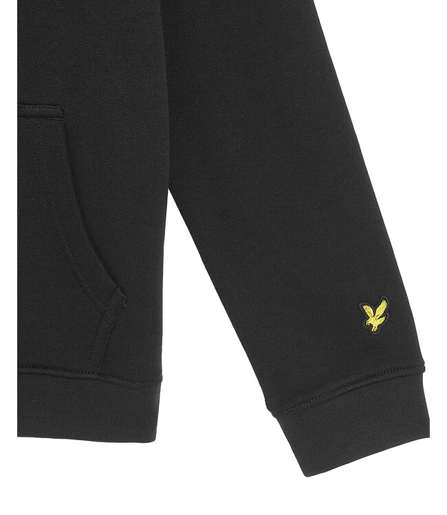 Lyle & Scott winter hoodie jongens - zwart - Script - geborduurd