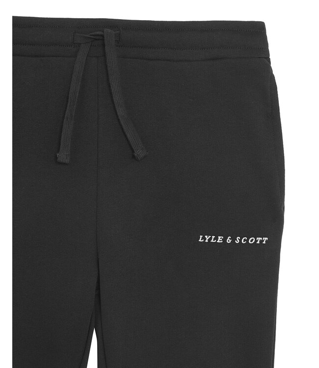Lyle & Scott winter sweat broek jongens - zwart - Script - geborduurd