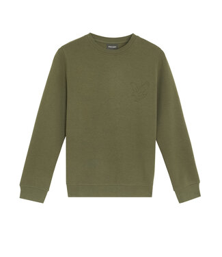 Lyle & Scott winter sweater jongens - donker groen - geborduurd