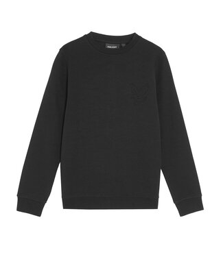Lyle & Scott winter sweater jongens - zwart - geborduurd
