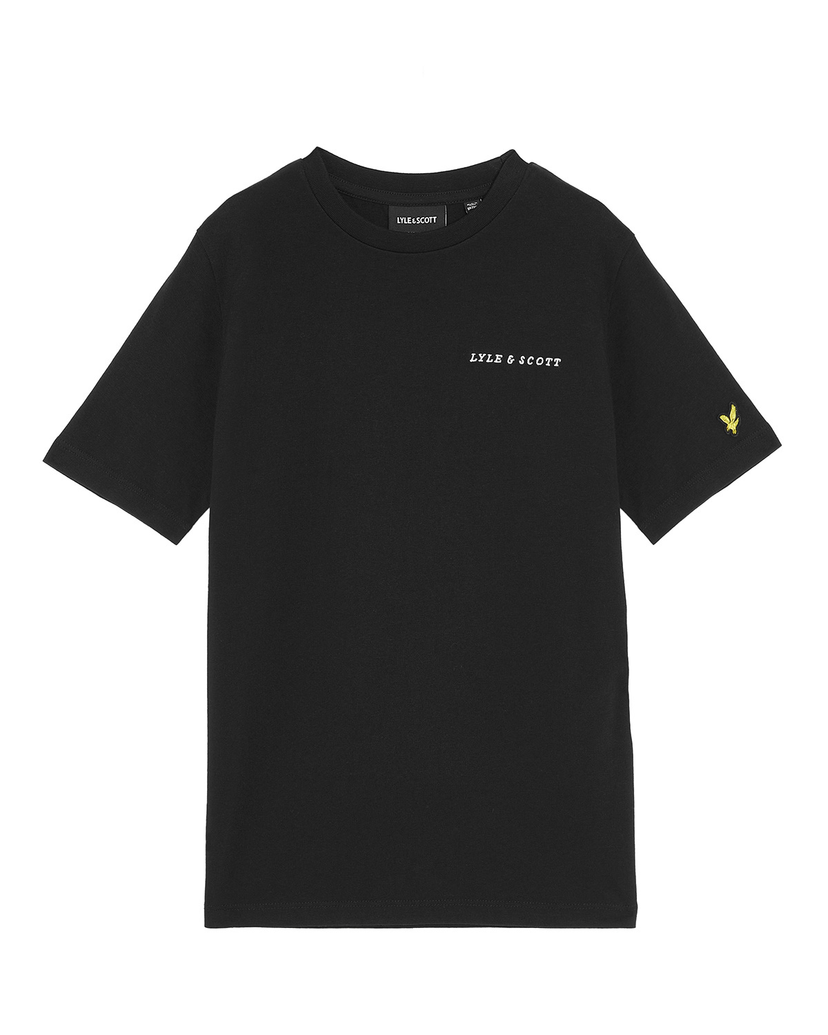 Lyle & Scott winter t-shirt jongens - zwart - geborduurd afbeelding