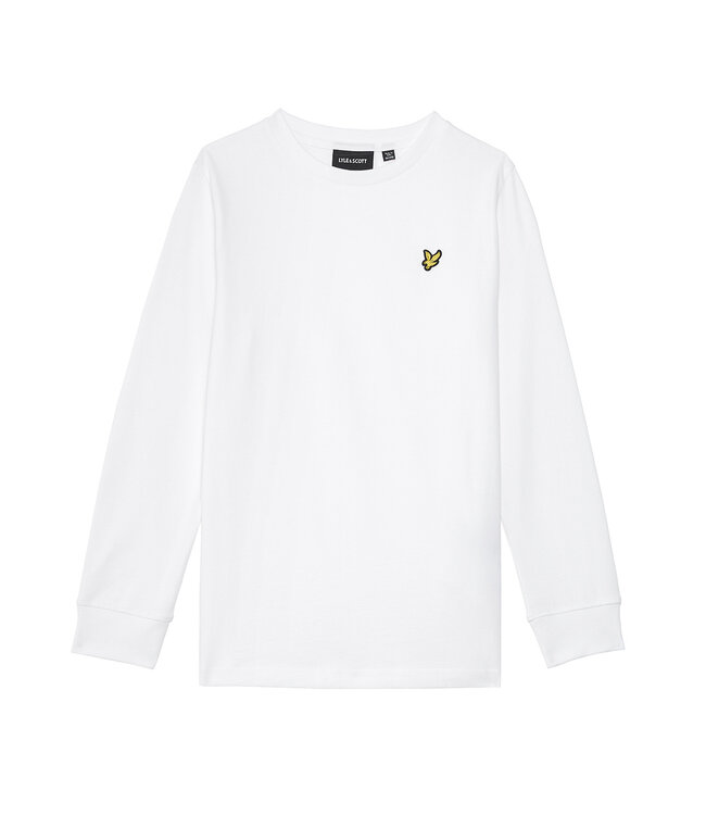 Lyle & Scott winter t-shirt jongens - wit - longsleeve