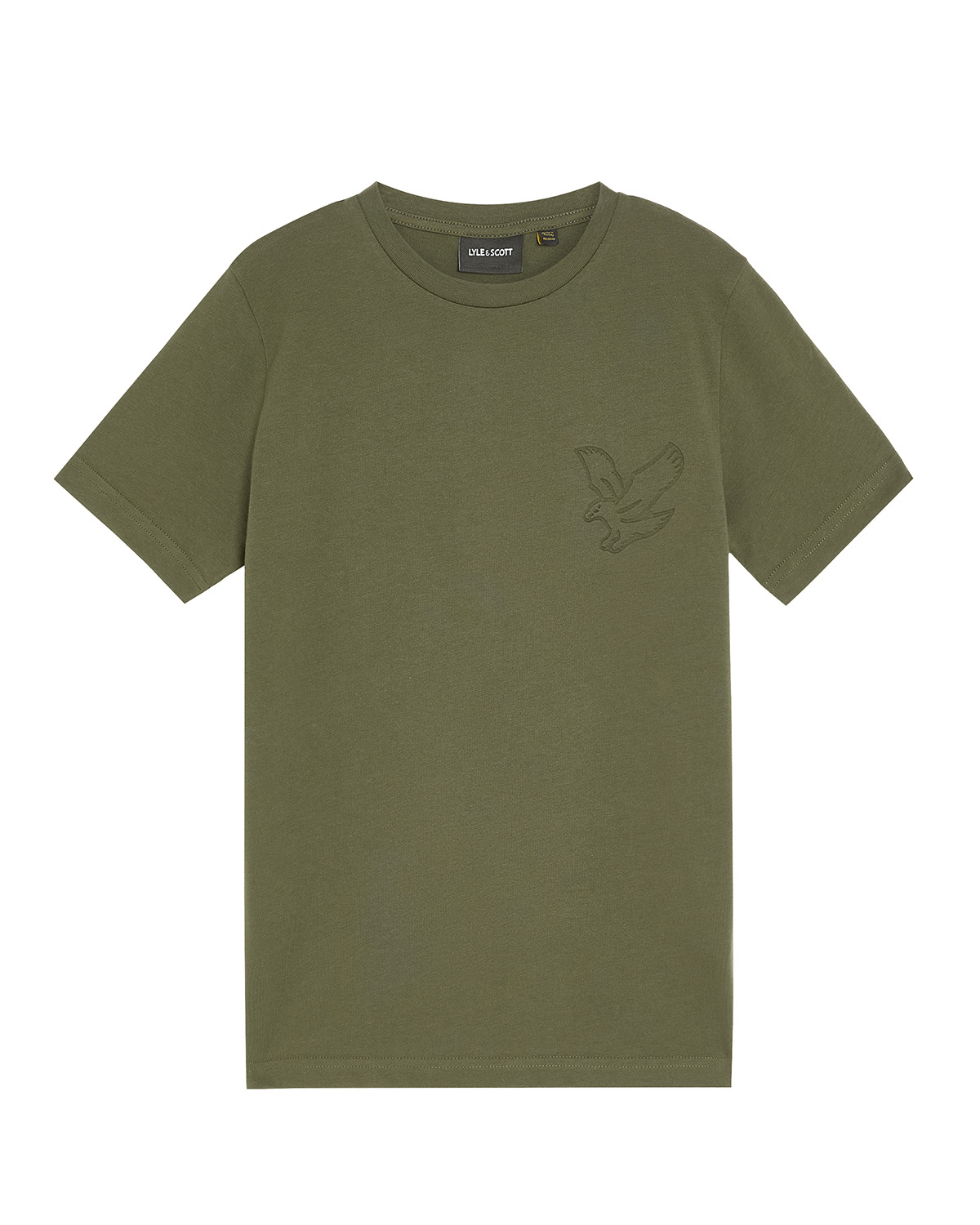 Lyle & Scott winter t-shirt jongens - donker groen - gebroduurd afbeelding