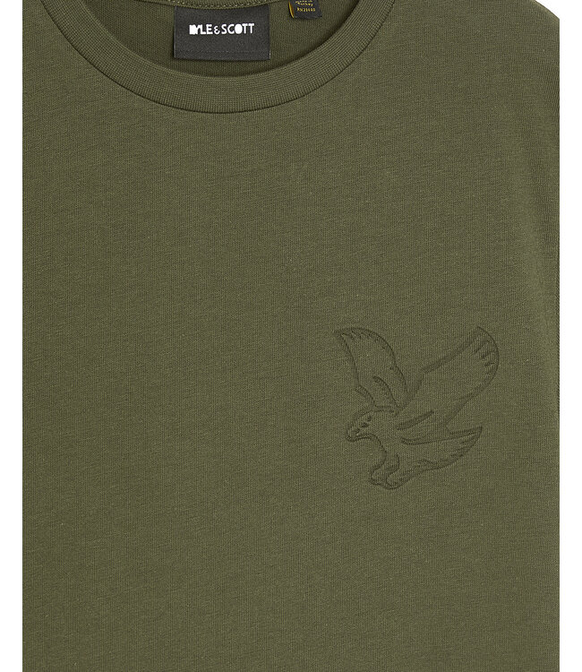 Lyle & Scott winter t-shirt jongens - donker groen - gebroduurd