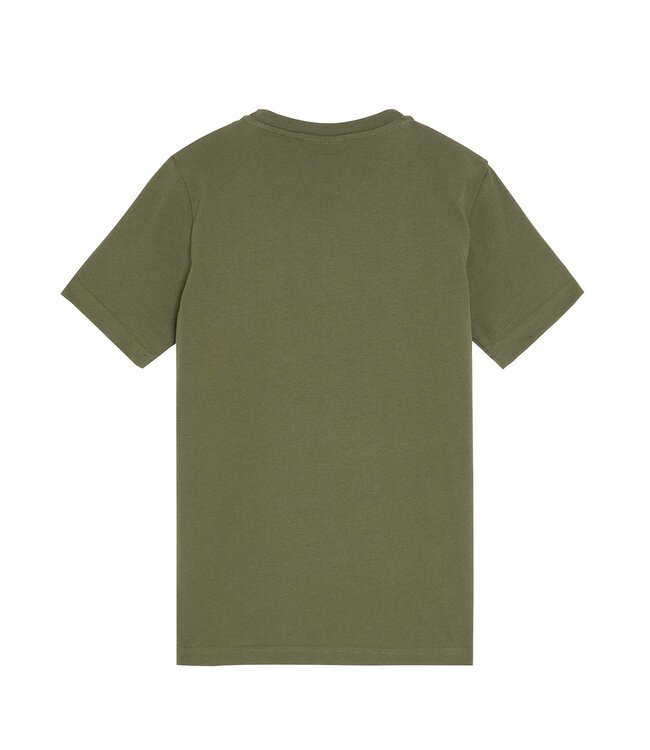 Lyle & Scott winter t-shirt jongens - donker groen - gebroduurd