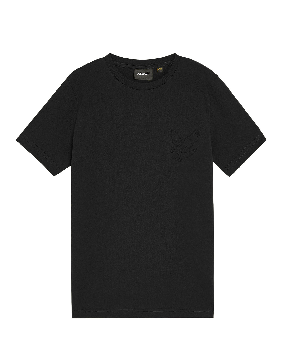 Lyle & Scott winter t-shirt jongens - zwart - gebroduurd afbeelding