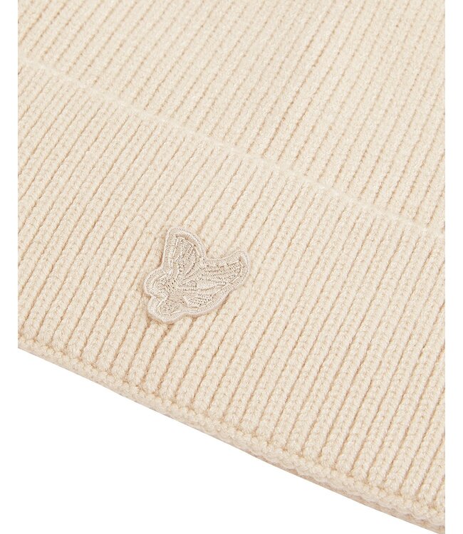 Lyle & Scott winter muts jongens - beige - Tonal Eagle