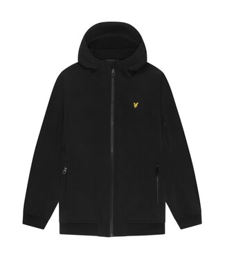 Lyle & Scott winter softshell jas jongens - zwart - capuchon