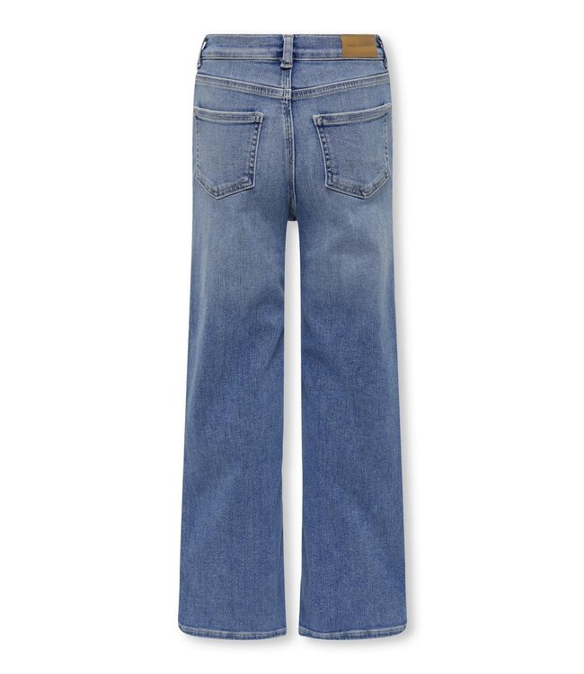Kids ONLY winter jeansbroek meisjes - blauw - KogMadison - wide leg fit