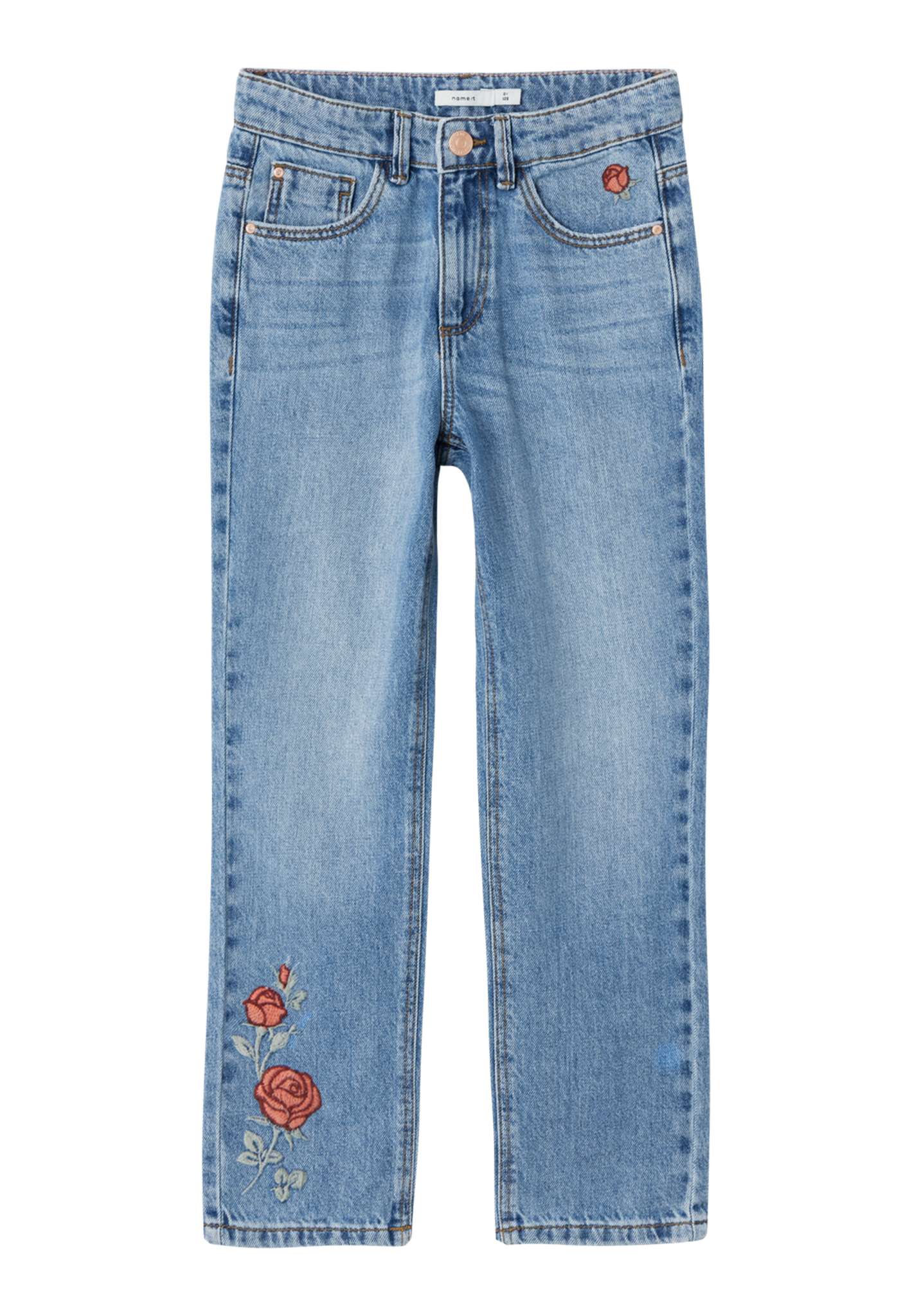 Name it winter jeansbroek meisjes - blauw - straight fit / rose - NkfRose afbeelding