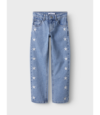 Name it winter jeansbroek meisjes - blauw - straight fit / starts - NkfRose