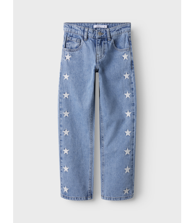 Name it winter jeansbroek meisjes - blauw - straight fit / starts - NkfRose