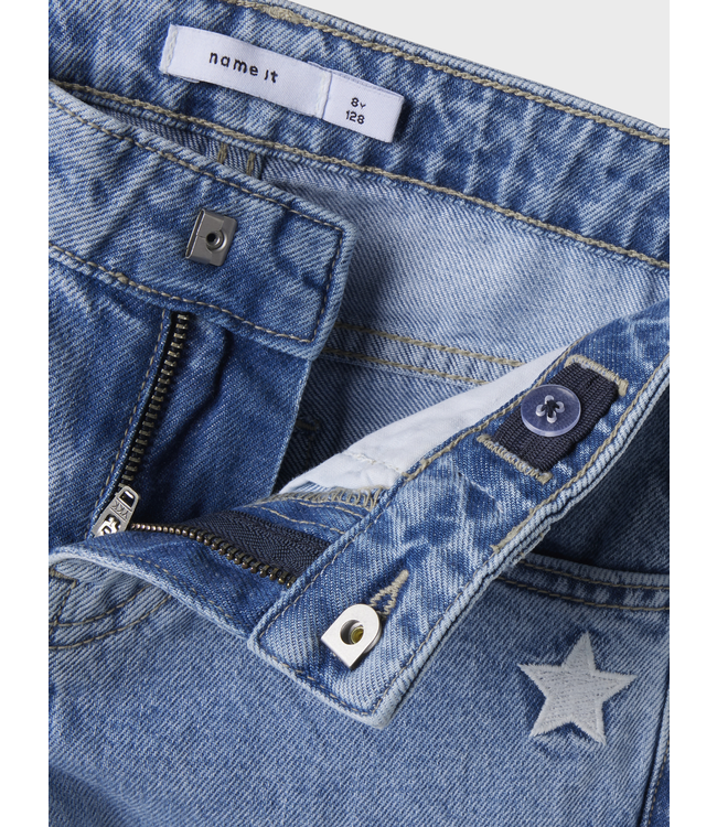 Name it winter jeansbroek meisjes - blauw - straight fit / starts - NkfRose