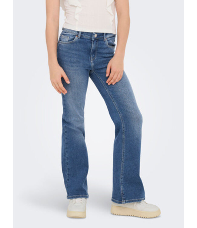 Kids ONLY winter jeansbroek meisjes - blauw - KogJuicy - flared fit