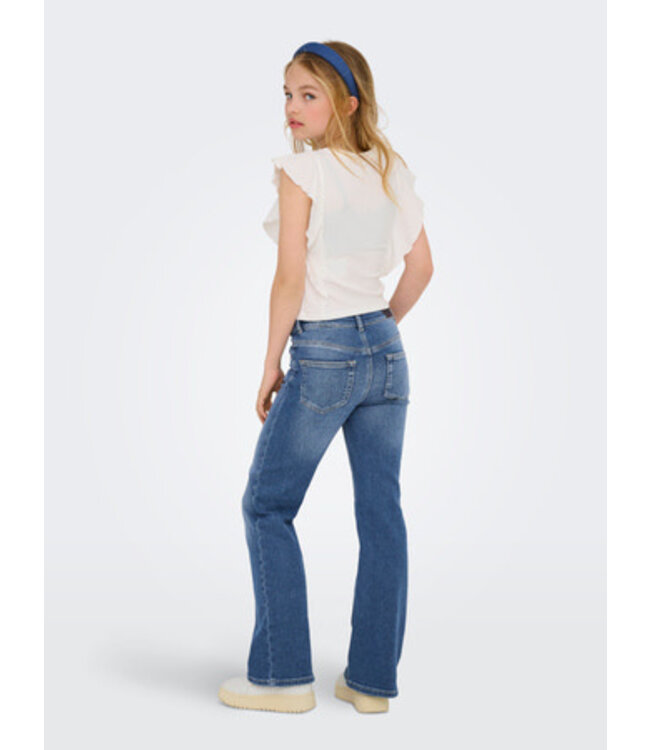 Kids ONLY winter jeansbroek meisjes - blauw - KogJuicy - flared fit