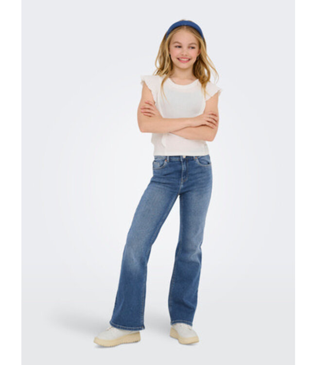 Kids ONLY winter jeansbroek meisjes - blauw - KogJuicy - flared fit