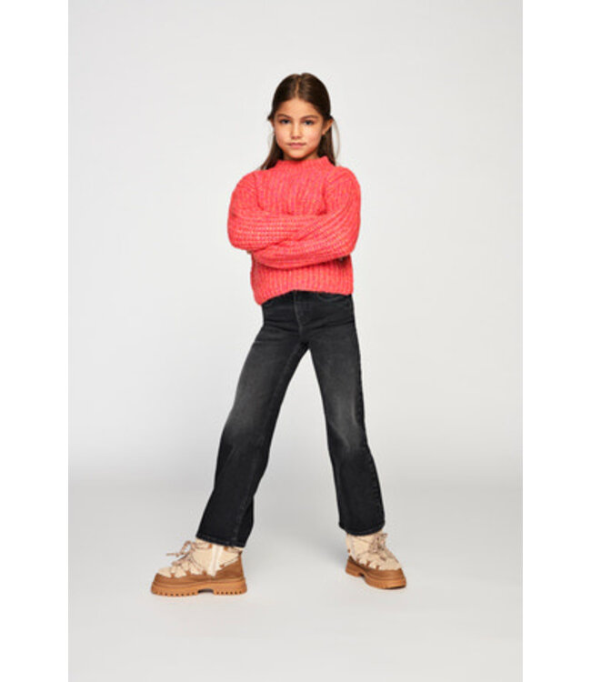 Kids ONLY winter jeansbroek meisjes - zwart - KogJuicy - wide leg fit