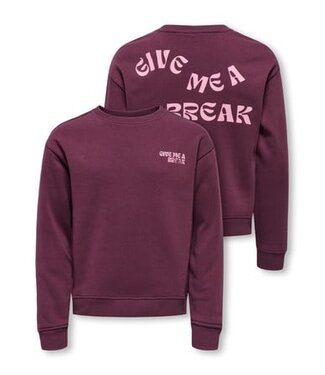 Kids ONLY winter sweater meisjes - paars - KogCamine - regular fit