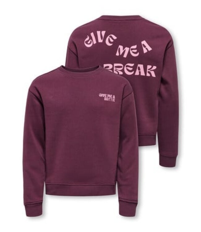 Kids ONLY winter sweater meisjes - paars - KogCamine - regular fit